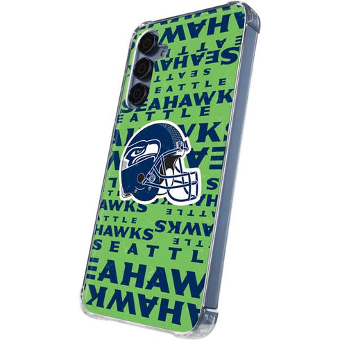 NFL Seattle Seahawks - Blast Green Galaxy A35 5G Clear Case